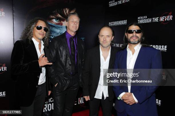 Writer/Executive Producer Kirk Hammett, Executive Producer/Writer James Hetfield, Writer Lars Ulrich, and Writer/Executive Producer Robert Trujillo...