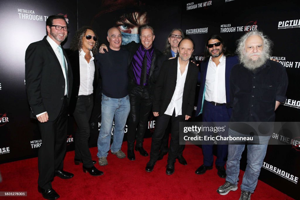 Marc Reiter, Kirk Hammett, Peter Mensch, James Hetfield, Tony DiCioccio, Lars Ulrich, Robert Trujillo, Cliff Burnstein