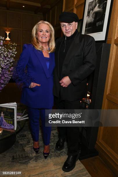 Pamella Roland and Sascha Lilic attend a cocktail event hosted by Pamella Roland to celebrate the launch of her "Dressing for the Spotlight" book...
