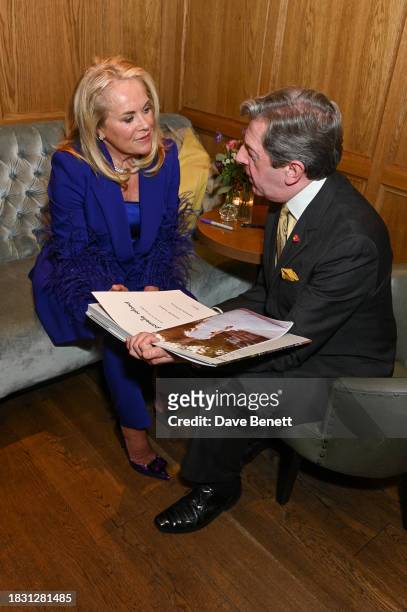 Pamella Roland and Maurice Mullen attend a cocktail event hosted by Pamella Roland to celebrate the launch of her "Dressing for the Spotlight" book...