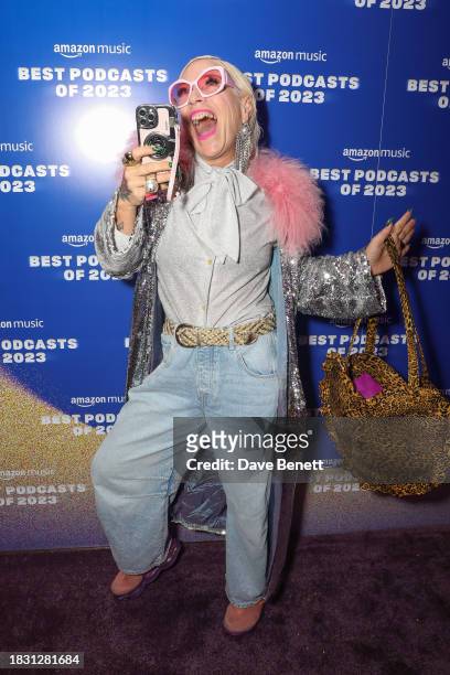 Lou Featherstone attends the "Best Podcasts of 2023" event with Amazon Music at White Rabbit Studios on December 7, 2023 in London, England.