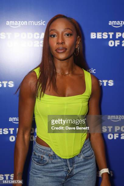 Chante Joseph attends the "Best Podcasts of 2023" event with Amazon Music at White Rabbit Studios on December 7, 2023 in London, England.