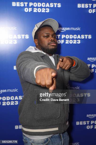 David Whitely aka Sideman attends the "Best Podcasts of 2023" event with Amazon Music at White Rabbit Studios on December 7, 2023 in London, England.