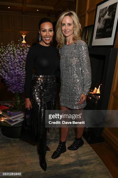 Chaly D.N. And Lady Victoria Hervey attend a cocktail event hosted by Pamella Roland to celebrate the launch of her "Dressing for the Spotlight" book...