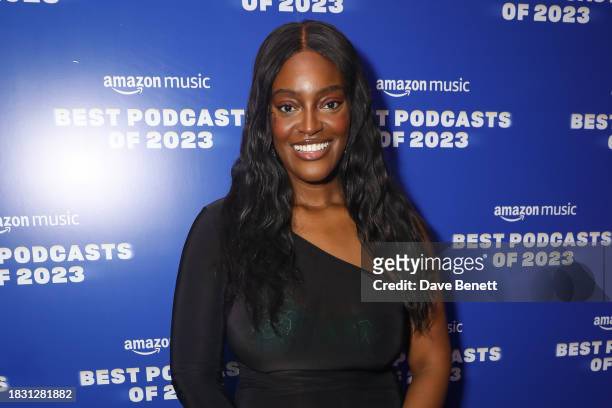 Coco Sarel attends the "Best Podcasts of 2023" event with Amazon Music at White Rabbit Studios on December 7, 2023 in London, England.