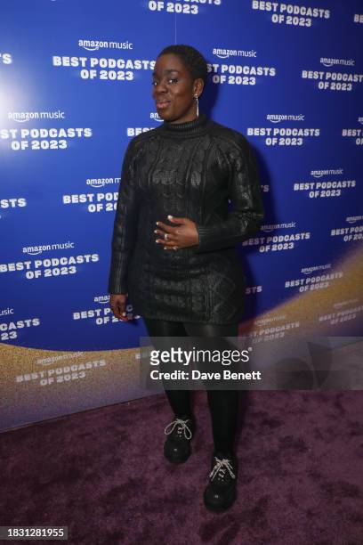 Akua Gyamfi attends the "Best Podcasts of 2023" event with Amazon Music at White Rabbit Studios on December 7, 2023 in London, England.