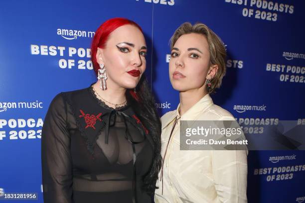 Tansie Swithenbank and Tatum Swithenbank attend the "Best Podcasts of 2023" event with Amazon Music at White Rabbit Studios on December 7, 2023 in...