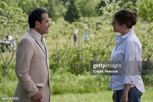 Pictured: Tony Shalhoub as Adrian Monk, Caitlin McGee as Molly --