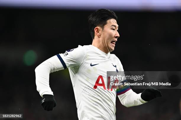 Son Heung-min of Tottenham Hotspur during the Premier League match between Tottenham Hotspur and West Ham United at Tottenham Hotspur Stadium on...