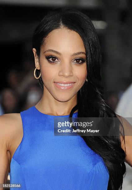 Actress Bianca Lawson arrives at the Los Angeles premiere of 'Riddick' at the Westwood Village Theatre on August 28, 2013 in Westwood, California.