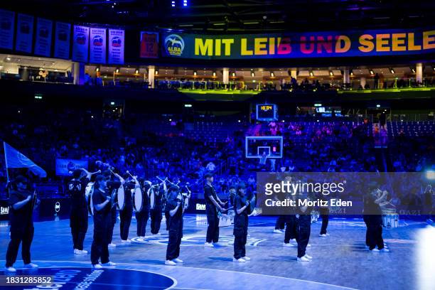 Show of BAeM! during the match between ALBA Berlin and Anadolu Efes Istanbul on December 7, 2023 in Berlin, Germany.