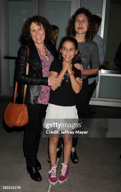 Actress Rhea Perlman and daughter Grace Fan DeVito arrive at the "CBGB" Special Screening at ArcLight Cinemas on October 1, 2013 in Hollywood,...