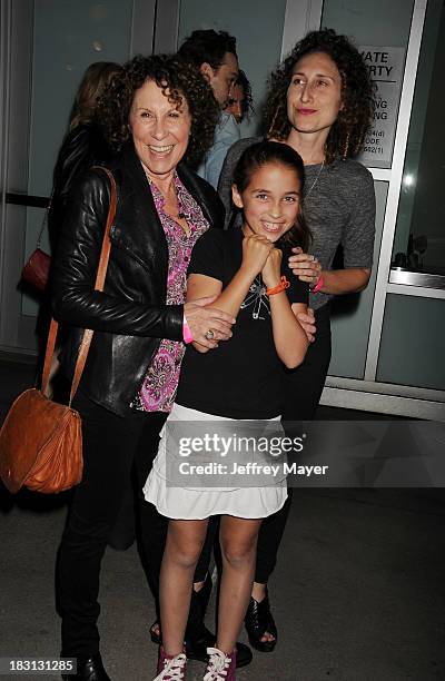 Actress Rhea Perlman and daughter Grace Fan DeVito arrive at the "CBGB" Special Screening at ArcLight Cinemas on October 1, 2013 in Hollywood,...