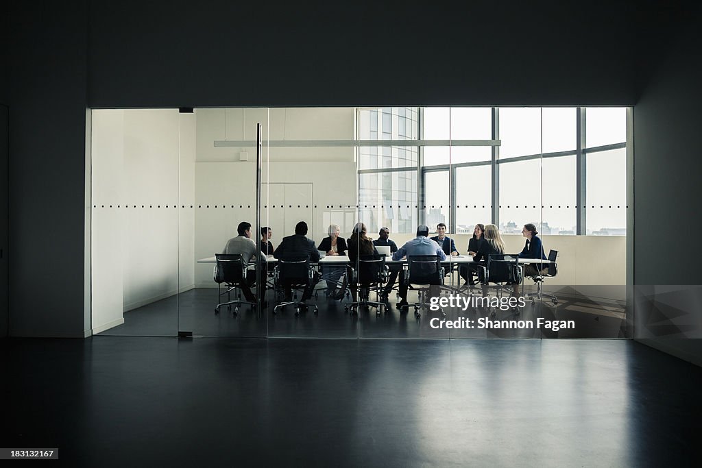 Group of business people having a business meeting