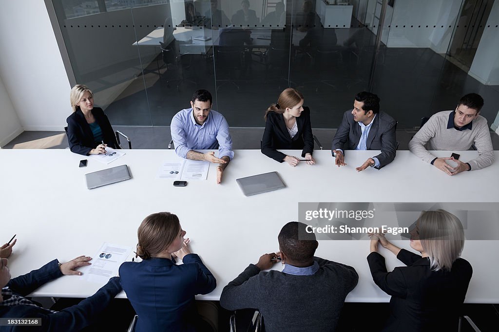 Group of business people having a business meeting