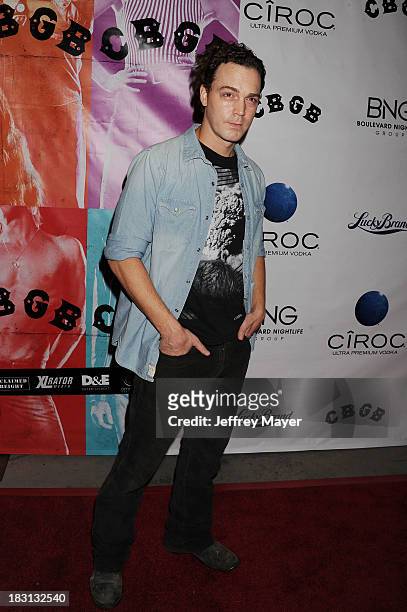 Actor Dominic Bogart arrives at the "CBGB" Special Screening at ArcLight Cinemas on October 1, 2013 in Hollywood, California.