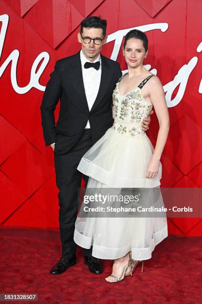 Erdem Moralioglu and Felicity Jones attends The Fashion Awards 2023 presented by Pandora at the Royal Albert Hall on December 04, 2023 in London,...