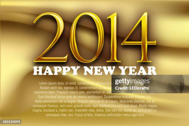 2014, beautiful new year celebration background - saturated stock illustrations