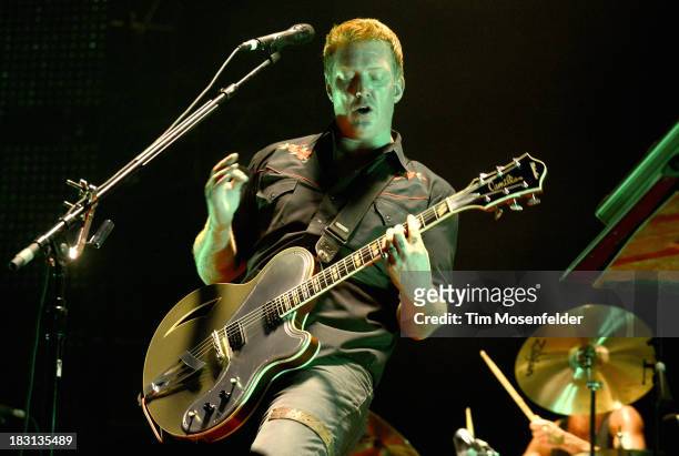 Josh Homme of Queens of the Stone Age performs as part of the Austin City Limits Music Festival Day One at Zilker Park on October 4, 2013 in Austin...