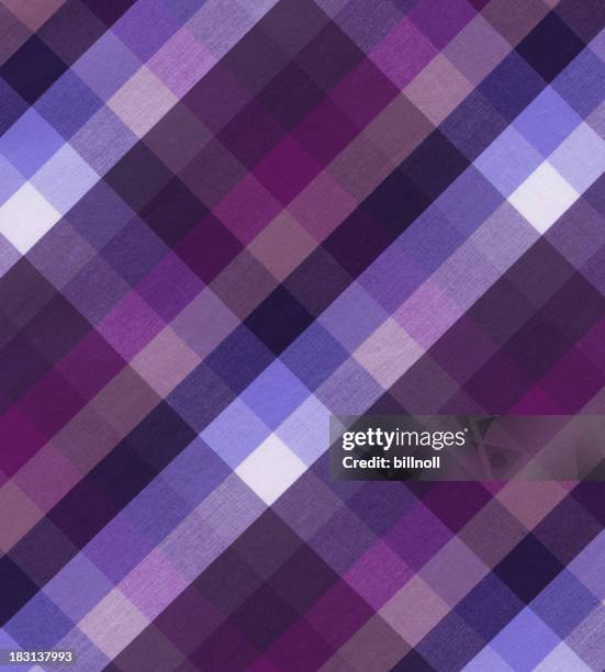 woven cotton fabric with plaid pattern - plaid stock pictures, royalty-free photos & images