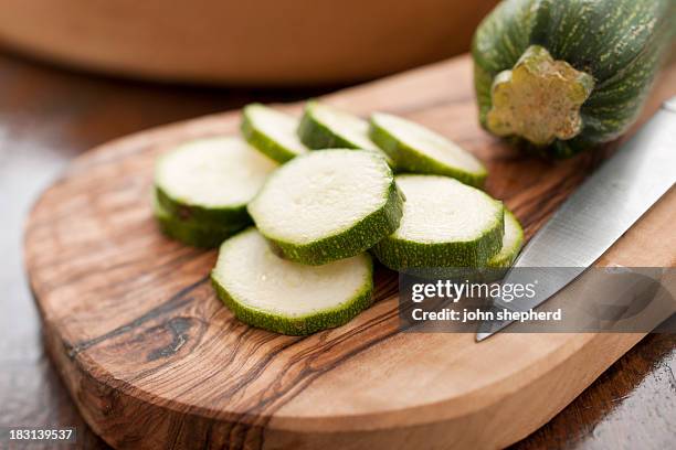 sliced courgette - courgette stock pictures, royalty-free photos & images