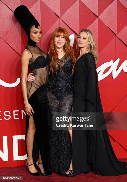 Jourdan Dunn, Charlotte Tilbury and Kate Moss attend The Fashion Awards 2023 Presented by Pandora at the Royal Albert Hall on December 04, 2023 in...