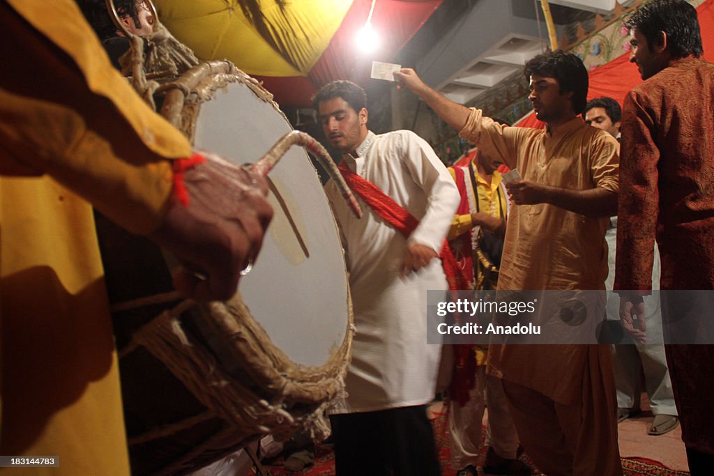 Traditional marriage,henna ceremony in Pakistan