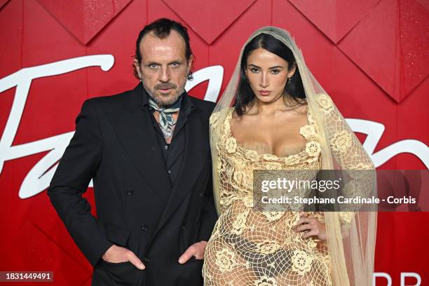 Andreas Kronthaler and Cora Corré attend The Fashion Awards 2023 presented by Pandora at the Royal Albert Hall on December 04, 2023 in London,...