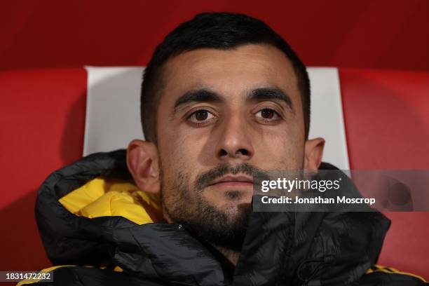 Mattia Perin of Juventus looks on from the bench prior to kick off in the Serie A TIM match between AC Monza and Juventus at U-Power Stadium on...