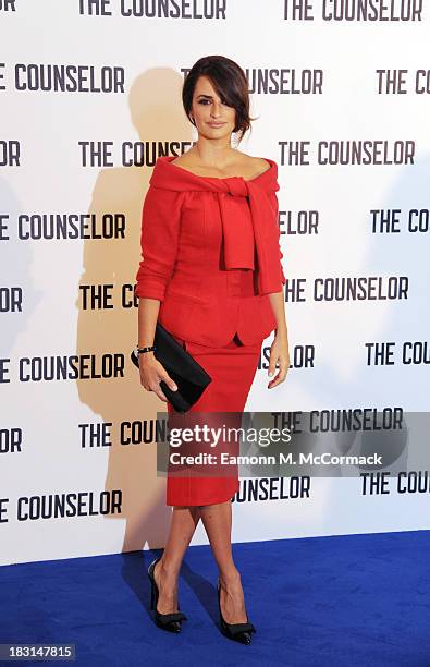 Penelope Cruz attends a photocall for "The Counselor" at The Dorchester on October 5, 2013 in London, England.