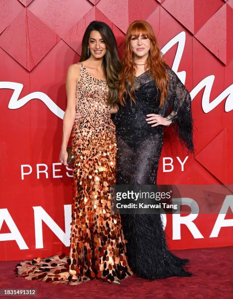 Amal Clooney and Charlotte Tilbury attend The Fashion Awards 2023 Presented by Pandora at the Royal Albert Hall on December 04, 2023 in London,...