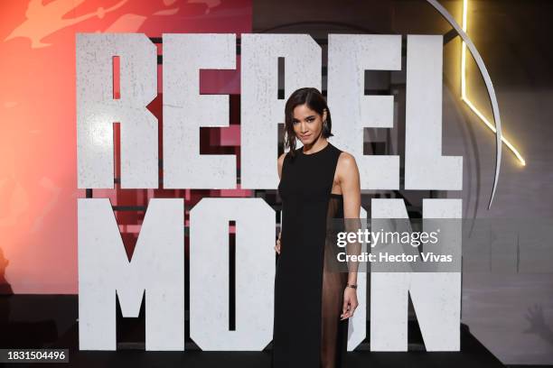 Sofia Boutella poses during the 'Rebel Moon Fan Event' at Fronton Mexico on December 04, 2023 in Mexico City, Mexico.