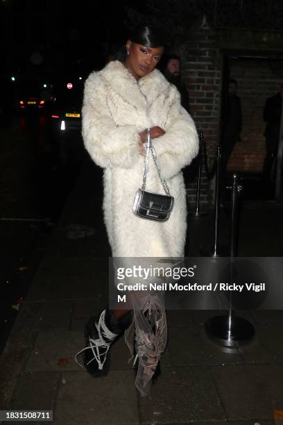 Leomie Anderson seen attending The Fashion Awards 2023 after party on December 04, 2023 in London, England.