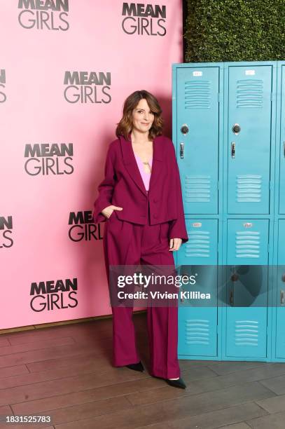 Tina Fey attends a "Mean Girls" photocall at the Four Seasons Hotel Los Angeles at Beverly Hills on December 04 in Los Angeles, California.