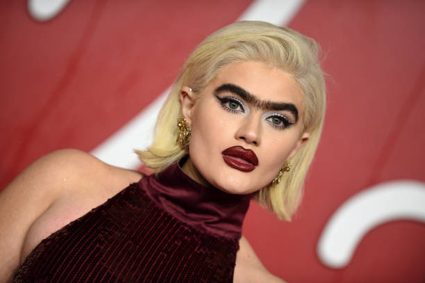 Fashion Awards: sobrancelhas ganham visibilidade no look das artistas Sophia Hadjipanteli attends The Fashion Awards 2023 presented by Pandora at the Royal Albert Hall on December 4, 2023 in London, England.