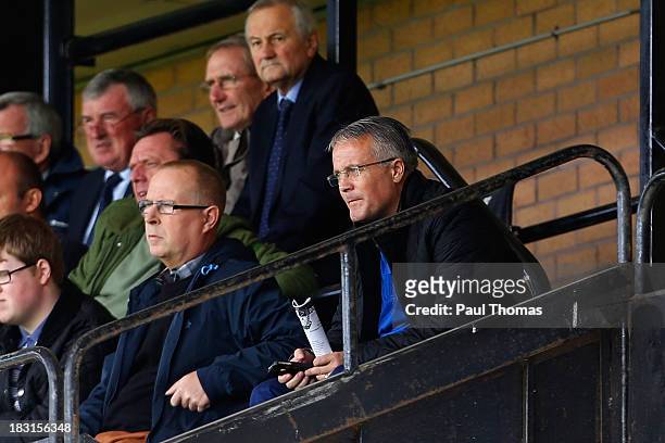 Manager Micky Adams of Port Vale watches on during the Sky Bet League One match between Port Vale and Bristol City at Vale Park on October 05, 2013...
