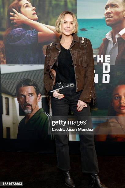 Arielle Kebbel attends the Leave The World Behind NY Special Screening on December 04, 2023 in New York City.