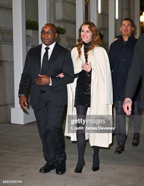 Julia Roberts leaves The Plaza Hotel for the New York premiere of Netflix's "Leave the World Behind" on December 04, 2023 in New York City.