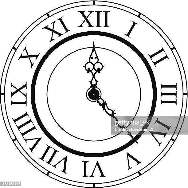 clock - clock hand stock illustrations