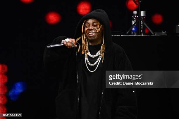 Lil Wayne performs onstage during iHeartRadio 103.5 KISS FM's Jingle Ball 2023 on December 04, 2023 in Chicago, Illinois.
