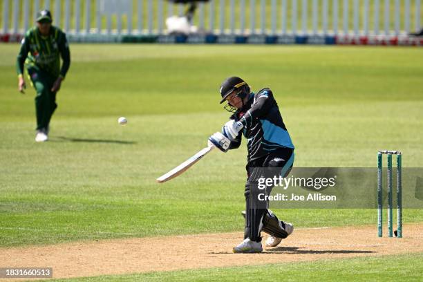 Lea Tahuhu of New Zealand bats during game two of the T20 International Women's series between New Zealand and Pakistan at University of Otago Oval...