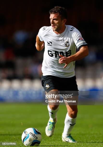 Doug Loft of Port Vale in action during the Sky Bet League One match between Port Vale and Bristol City at Vale Park on October 05, 2013 in...