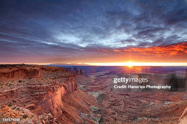 sunrise at canyonlands - canyonlands national park stock pictures, royalty-free photos & images