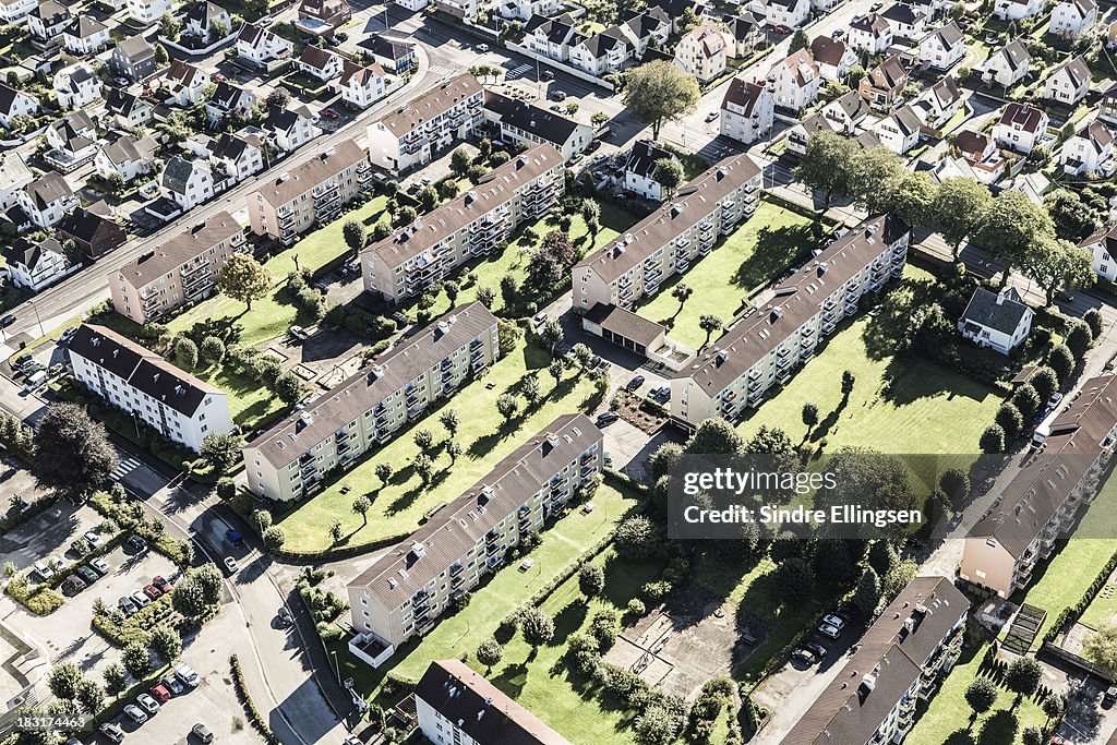 Lowrise apartment area in Stavanger