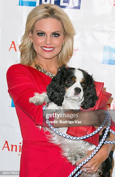 Anchor Courtney Friel arrives as Jane Lynch hosts AnimalFair.com's Bark Business Tour Benefit for K9s For Warriors at The Omni Hotel Los Angeles on...