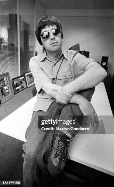 Portrait of Oasis guitarist and songwriter Noel Gallagher, London , United Kingdom, 1995.