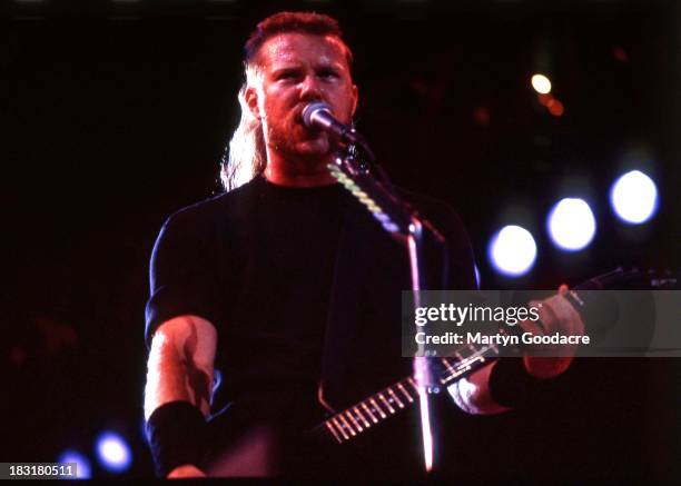 Metallica perform on stage at Monsters of Rock, Donington Park , United Kingdom, 1995.