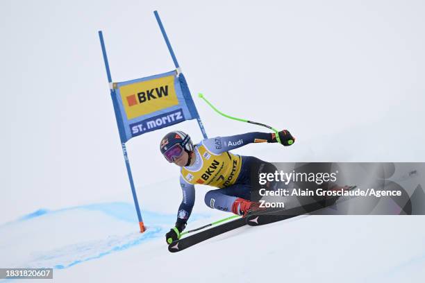 Sofia Goggia of Team Italy competes during the Audi FIS Alpine Ski World Cup Women's Super G on December 8, 2023 in St Moritz, Switzerland.