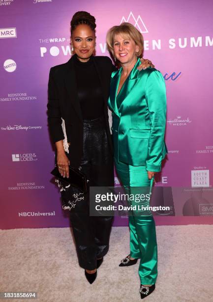 Ava DuVernay and Sharon Waxman attend TheWrap's Power Women Summit's Annual Changemaker's VIP Dinner at The Maybourne Beverly Hills on December 04,...