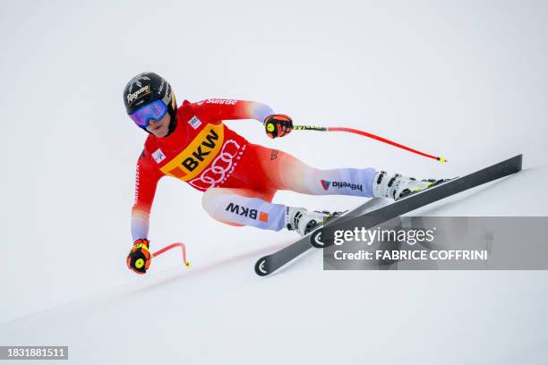 Switzerland's Lara Gut-Behrami competes during the Women's Super-G race at the FIS Alpine Skiing World Cup event in St. Moritz, Switzerland, on...